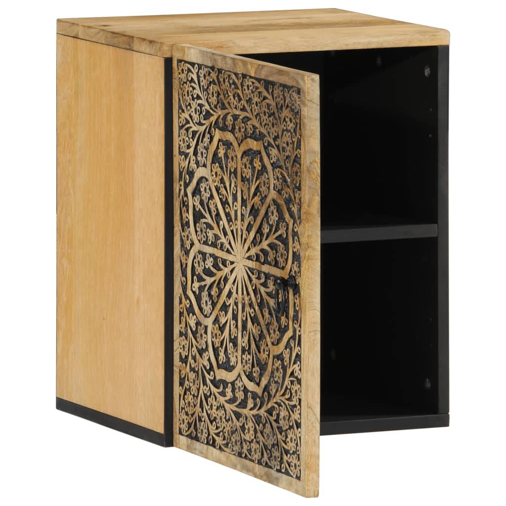 vidaXL Bad-Wandschrank 38x33x48 cm Massivholz Mango