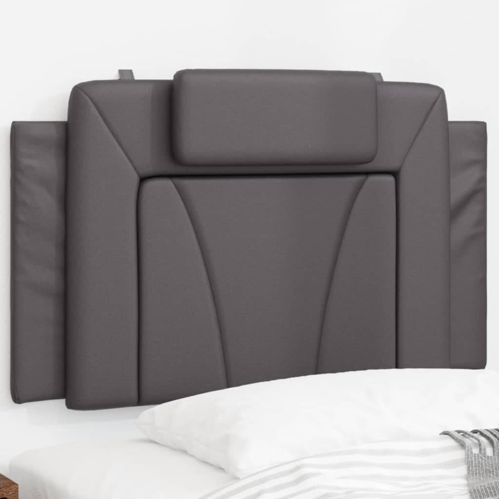 vidaXL Kopfteil-Kissen "Viana" Grau 80 cm Kunstleder