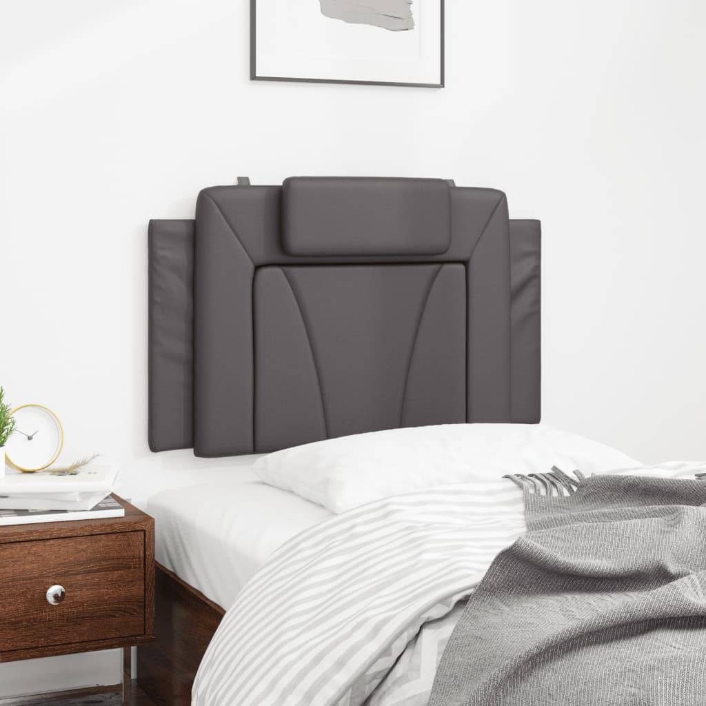 vidaXL Kopfteil-Kissen "Viana" Grau 80 cm Kunstleder