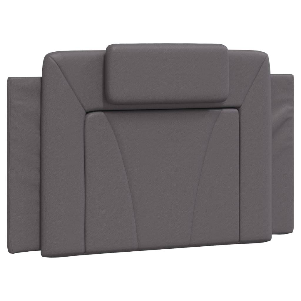vidaXL Kopfteil-Kissen "Viana" Grau 80 cm Kunstleder
