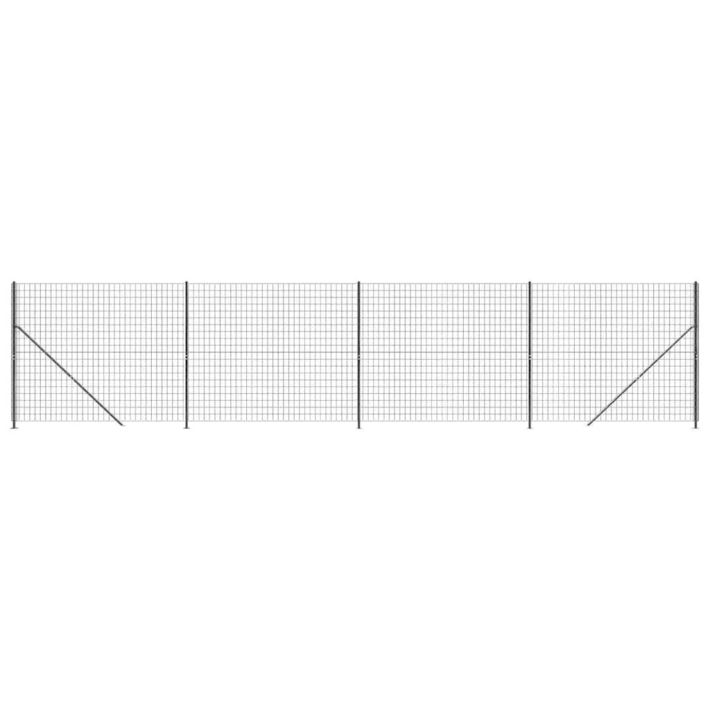 vidaXL Maschendrahtzaun mit Bodenflansch Anthrazit 2,2x10 m