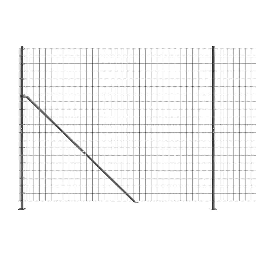 vidaXL Maschendrahtzaun mit Bodenflansch Anthrazit 2,2x10 m