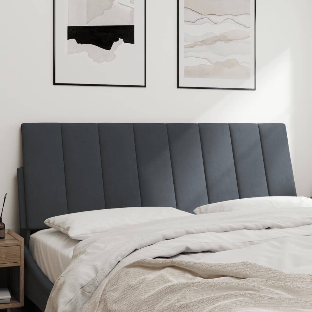 vidaXL Kopfteil-Kissen "Hanko" Dunkelgrau 120 cm Samt