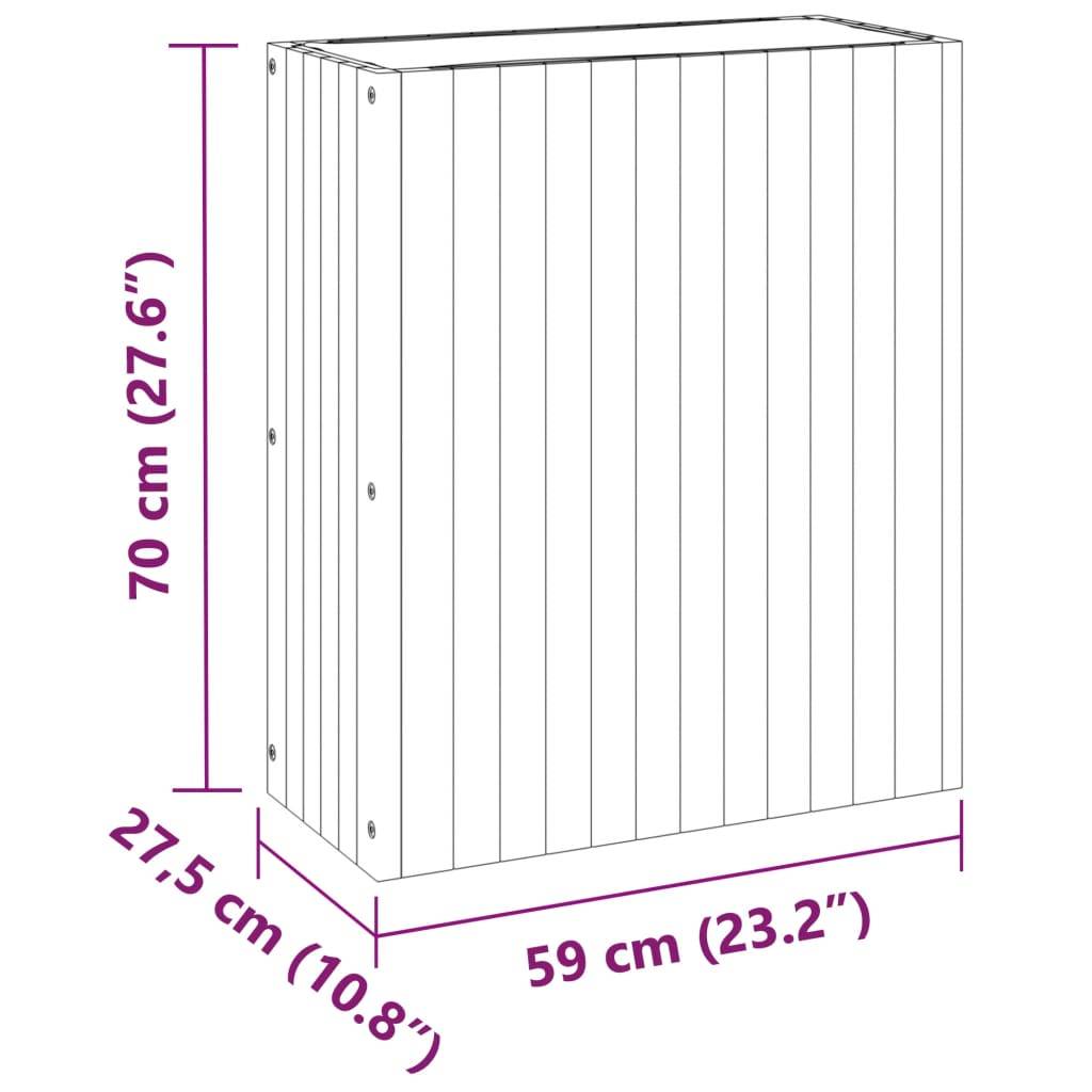vidaXL Pflanzkübel 59x27,5x70 cm Massivholz Akazie