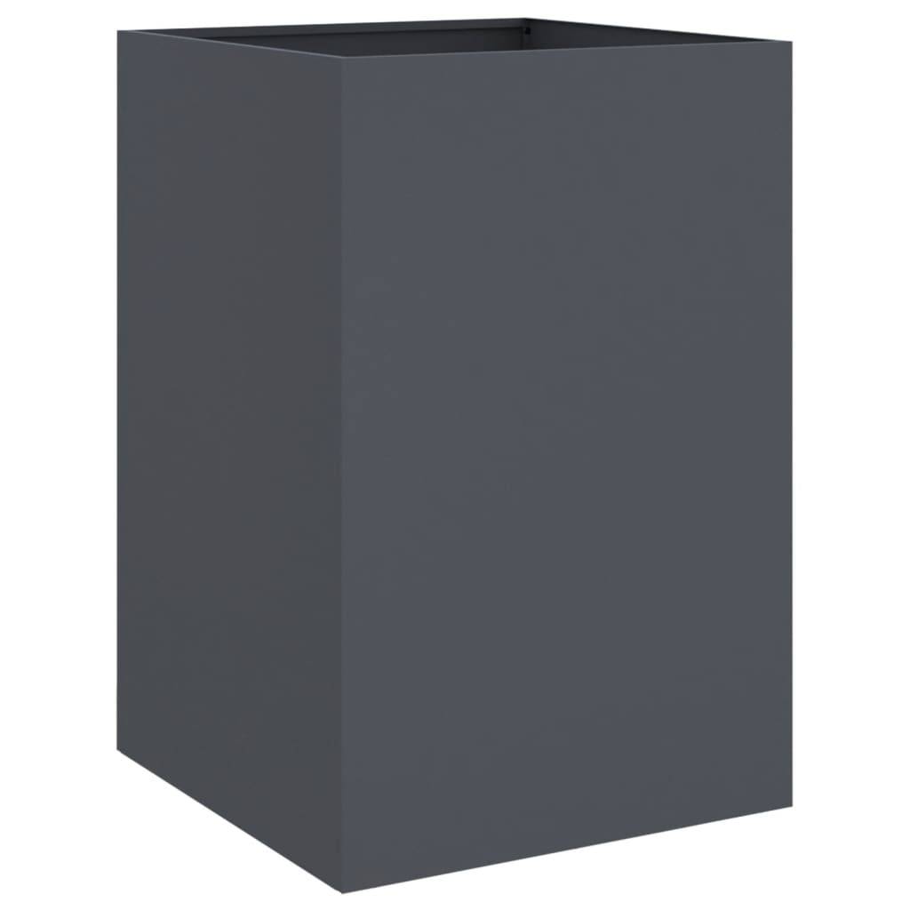 vidaXL Pflanzkübel Anthrazit 52x48x75 cm Stahl