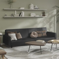 vidaXL Schlafsofa 2-Sitzer Schwarz Kunstleder vidaXL Schlafsofa 2-Sitzer Schwarz Kunstleder