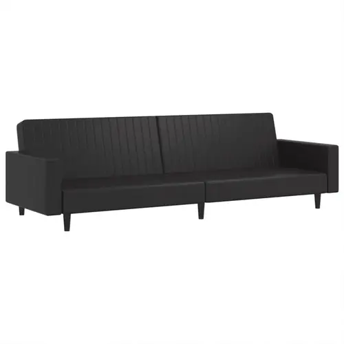 vidaXL Schlafsofa 2-Sitzer Schwarz Kunstleder vidaXL Schlafsofa 2-Sitzer Schwarz Kunstleder