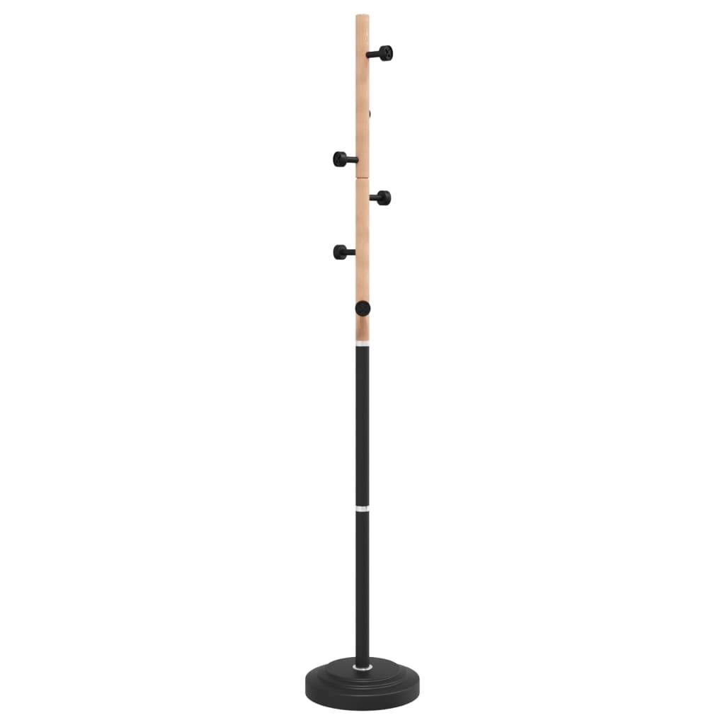 vidaXL Garderobenständer Schwarz 177 cm Pulverbeschichtetes Eisen