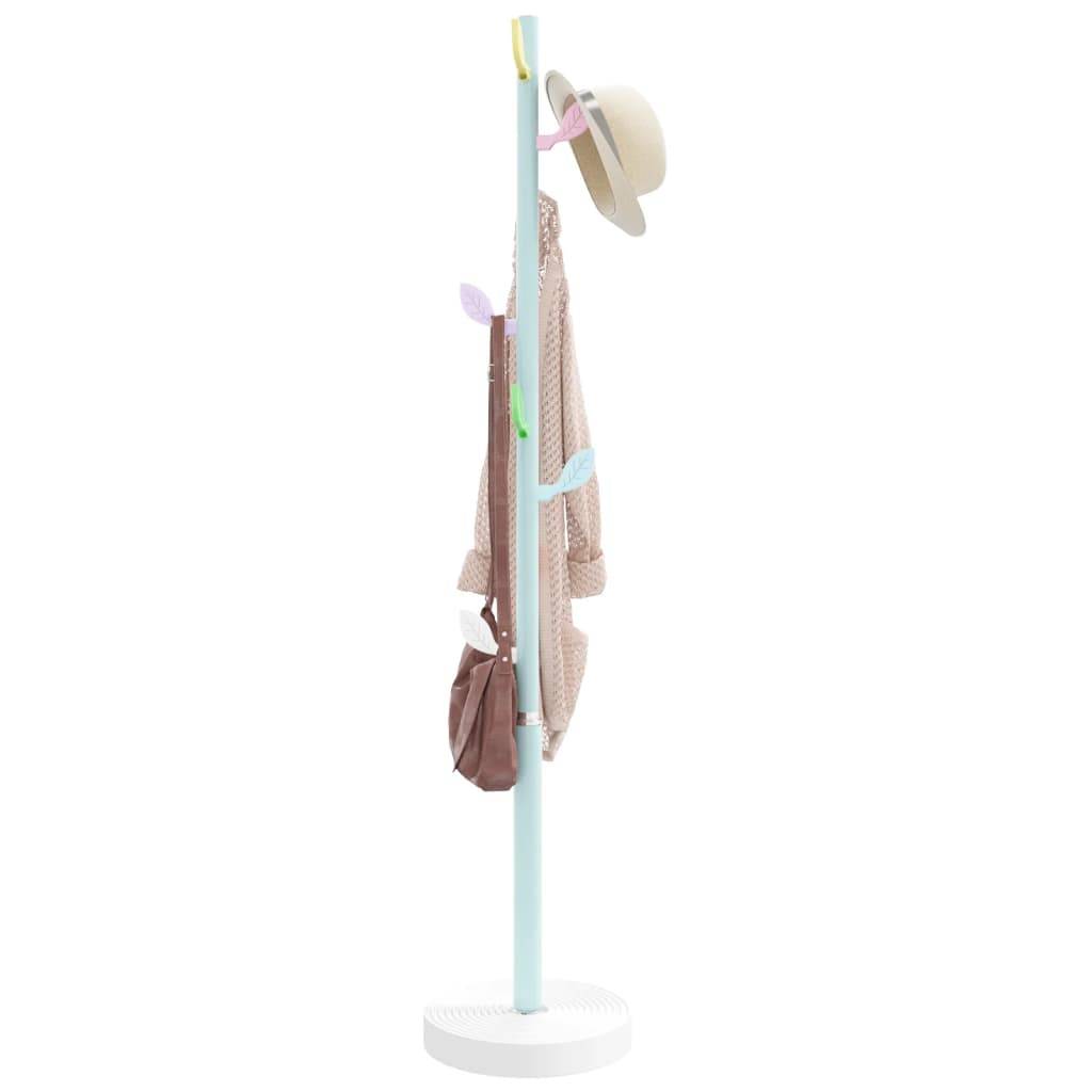 vidaXL Garderobenständer Blau 172 cm Pulverbeschichtetes Eisen
