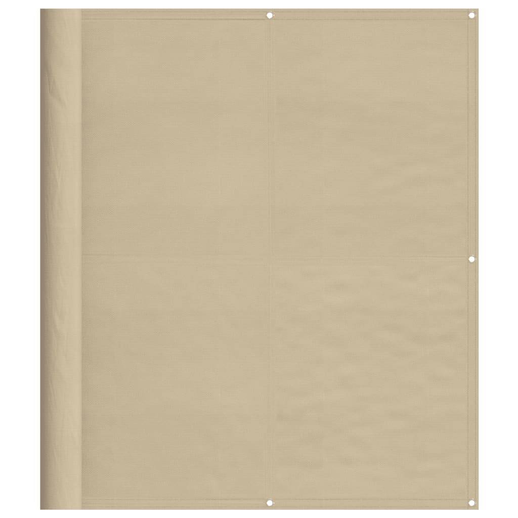 vidaXL Balkon-Sichtschutz Beige 120x800 cm 100 % Polyester-Oxford