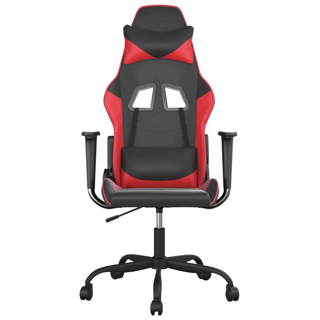vidaXL Gaming-Stuhl mit Massagefunktion Schwarz und Rot Kunstleder