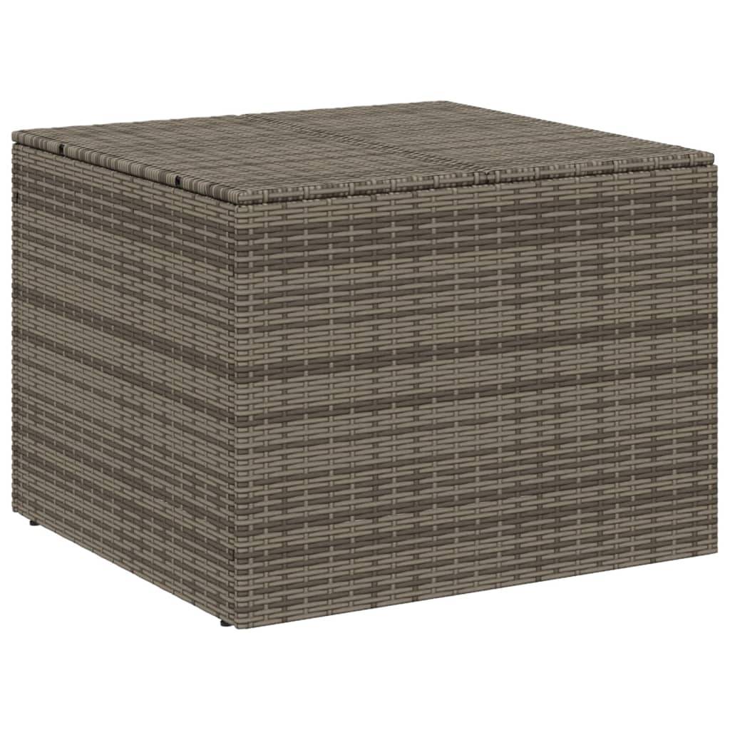 vidaXL Gartentruhe Grau 291L Poly Rattan