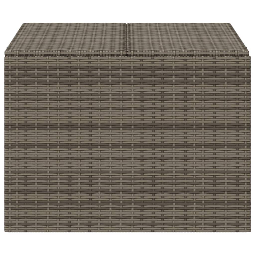 vidaXL Gartentruhe Grau 291L Poly Rattan