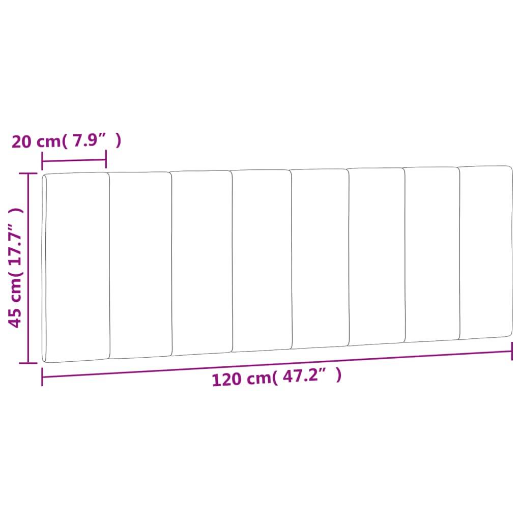 vidaXL Kopfteil-Kissen "Hanko" Dunkelgrau 120 cm Samt