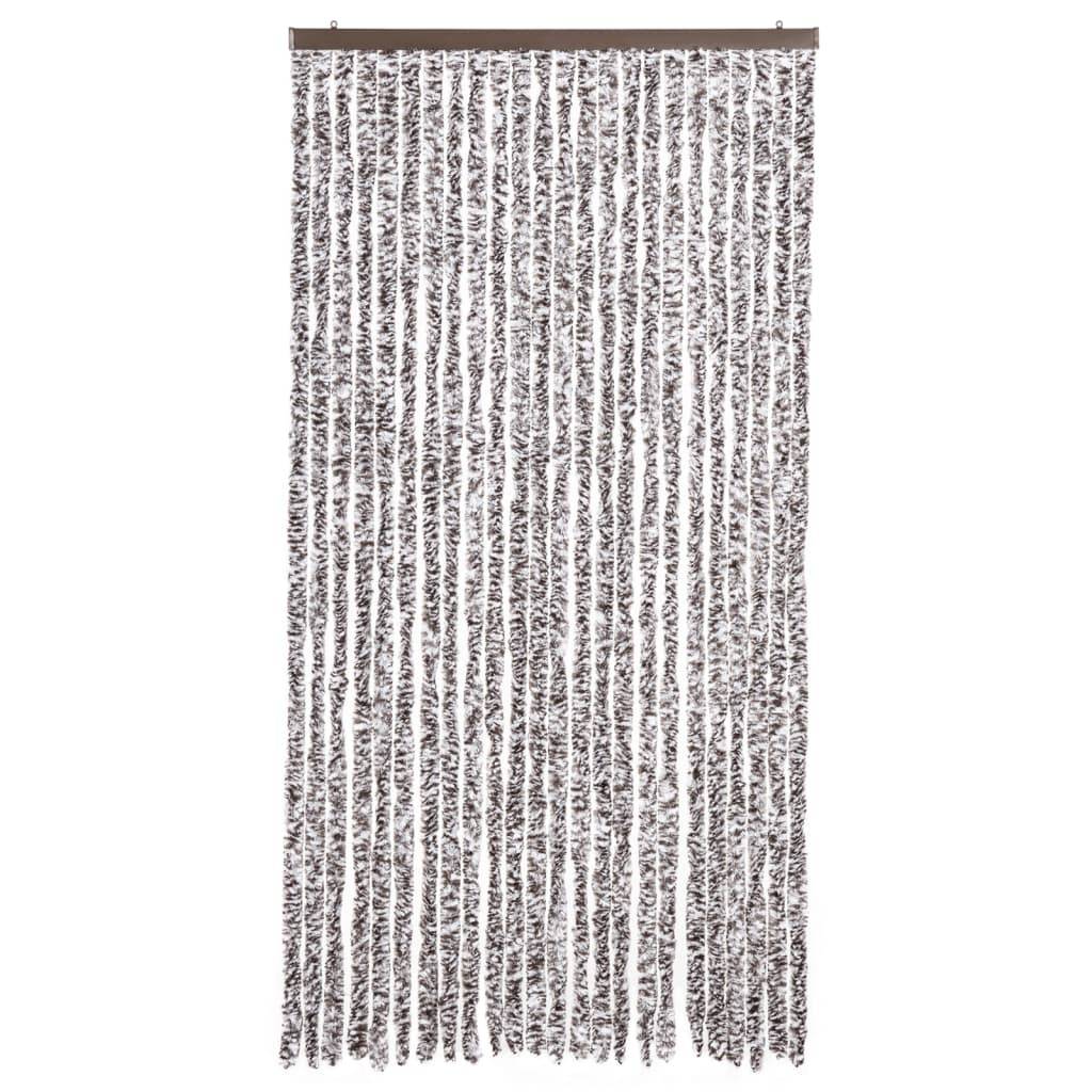 vidaXL Insektenschutz-Vorhang Braun und Beige 100x220 cm Chenille