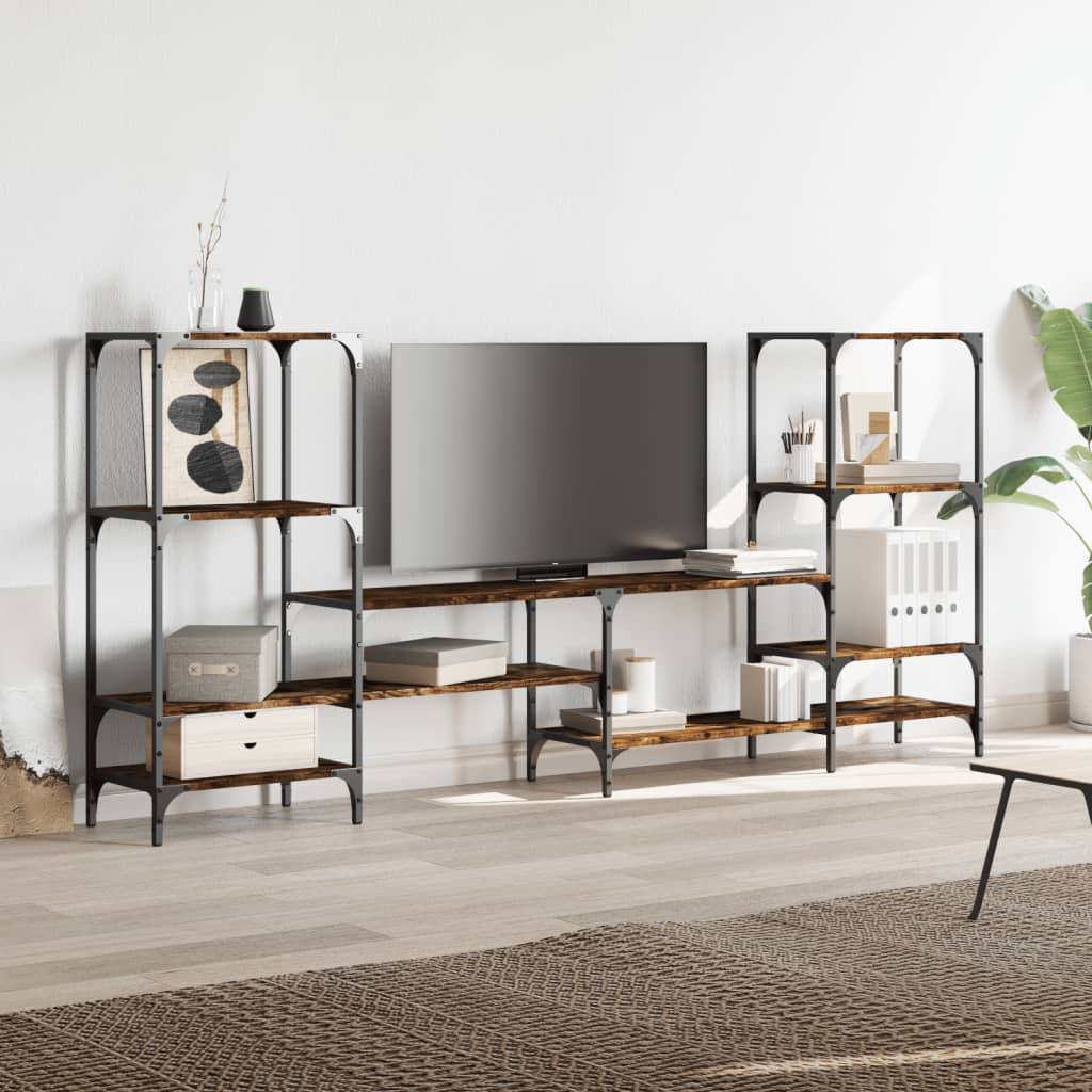 vidaXL TV-Schrank Räuchereiche 206,5x28,5x95 cm Holzwerkstoff