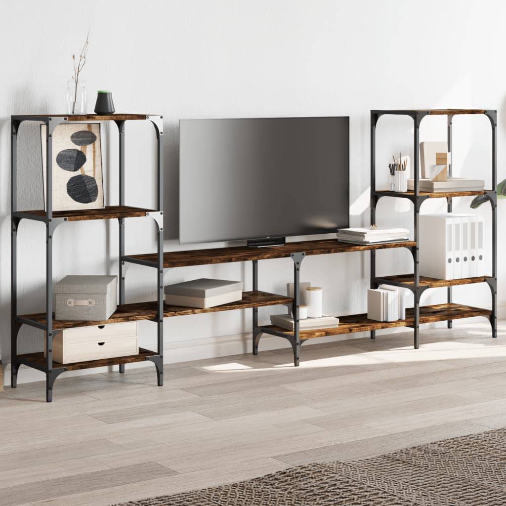 vidaXL TV-Schrank Räuchereiche 206,5x28,5x95 cm Holzwerkstoff