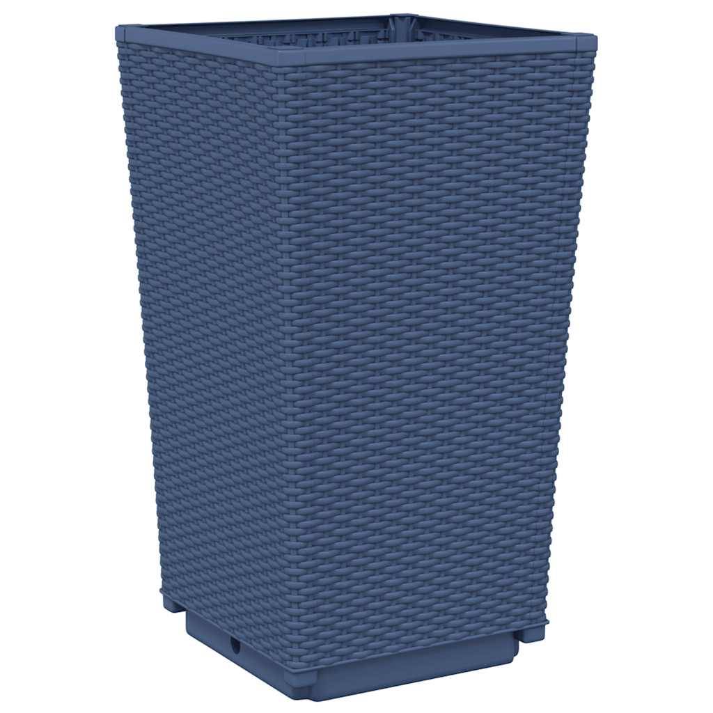 vidaXL Pflanzkübel 4 Stk. Blaugrau 32,5x32,5x57 cm PP