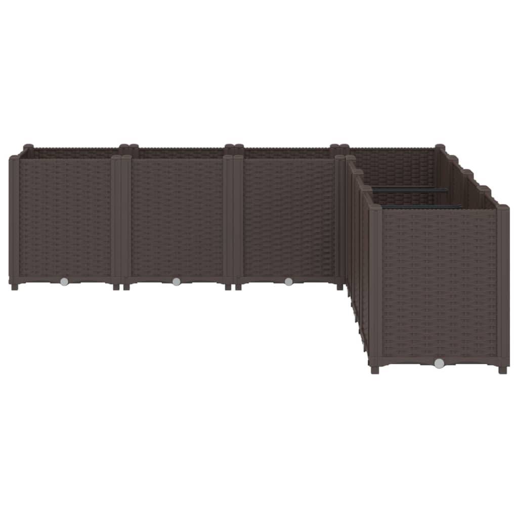 vidaXL Pflanzkübel Braun 160x160x53 cm PP