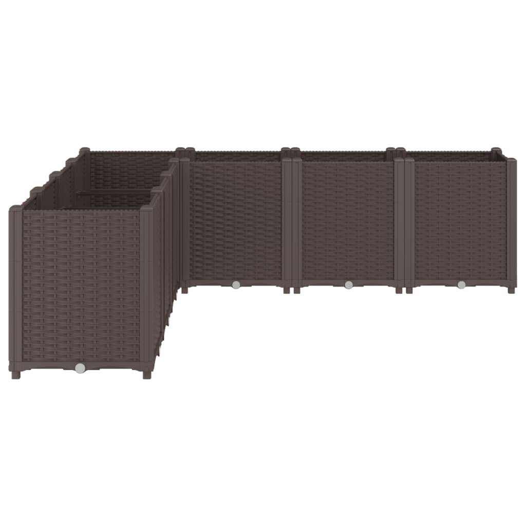 vidaXL Pflanzkübel Braun 160x160x53 cm PP