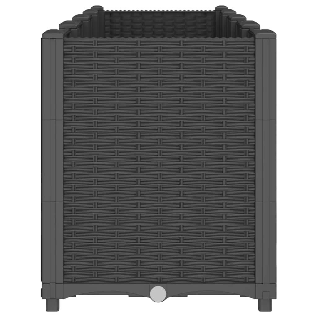 vidaXL Pflanzkübel Schwarz 160x40x53 cm PP