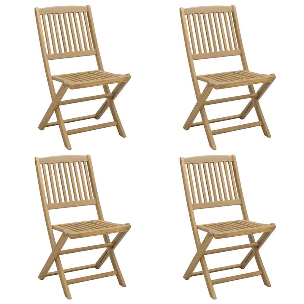 vidaXL Gartenstühle 4 Stk. Klappbar 57x49x90 cm Massivholz Akazie