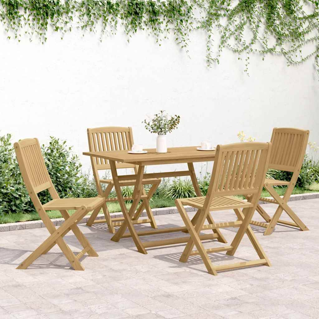 vidaXL Gartenstühle 4 Stk. Klappbar 57x49x90 cm Massivholz Akazie