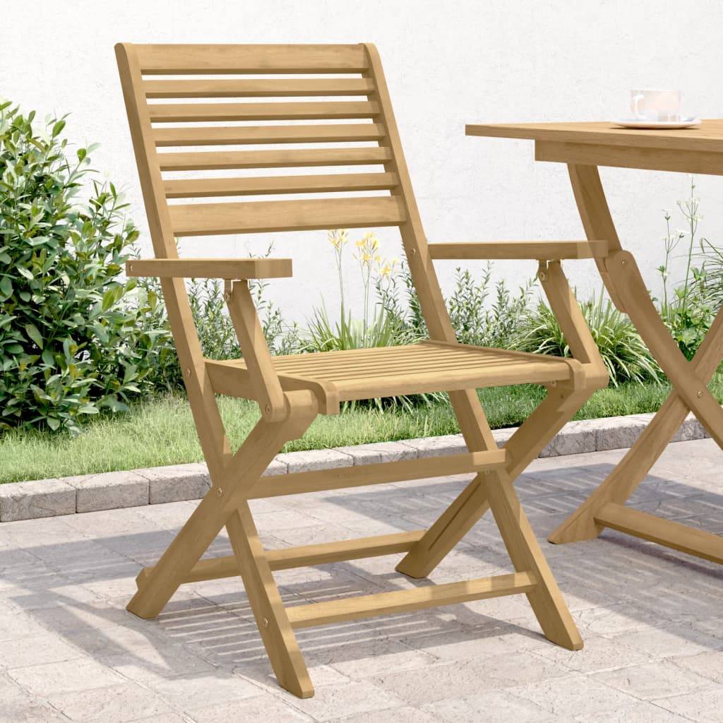 vidaXL Gartenstühle 4 Stk. Klappbar 54,5x61,5x86,5cm Massivholz Akazie