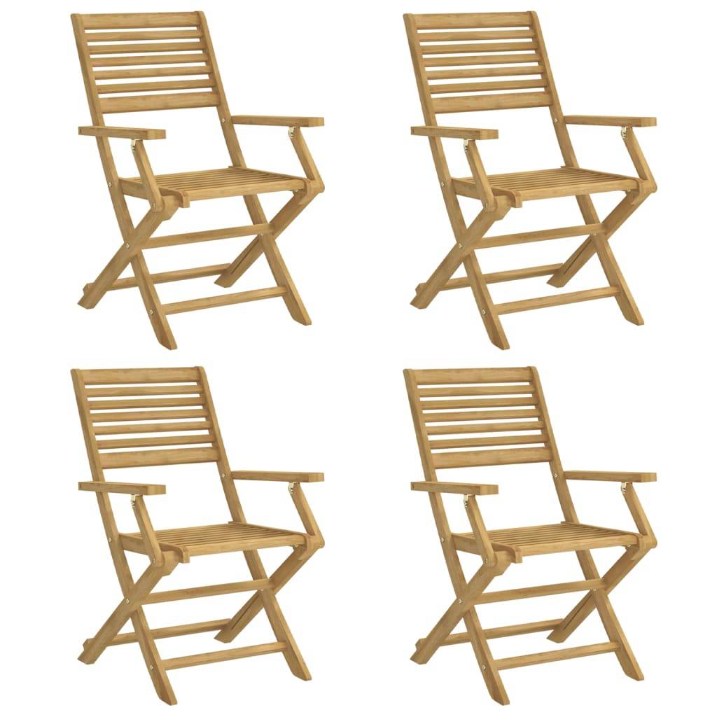 vidaXL Gartenstühle 4 Stk. Klappbar 54,5x61,5x86,5cm Massivholz Akazie
