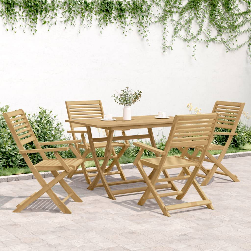 vidaXL Gartenstühle 4 Stk. Klappbar 54,5x61,5x86,5cm Massivholz Akazie