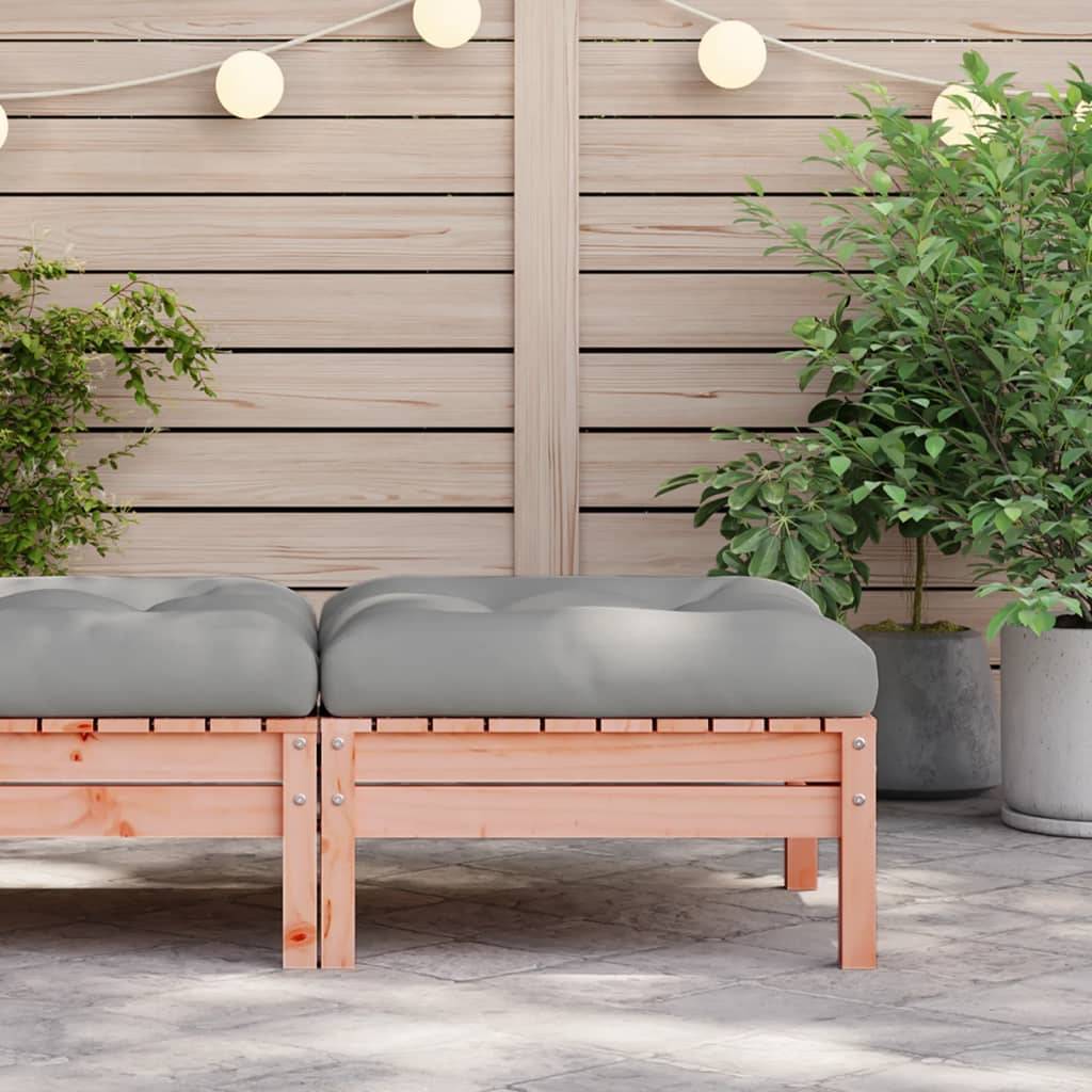 vidaXL Gartenhocker mit Kissen Massivholz Douglasie