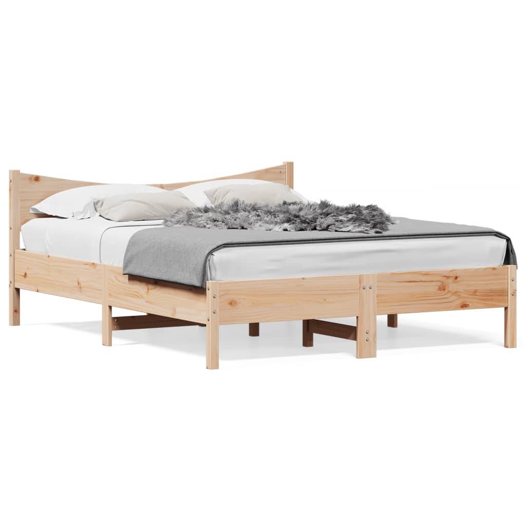 vidaXL Massivholzbett ohne Matratze 160x200 cm Kiefernholz