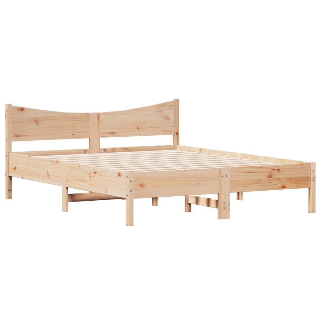 vidaXL Massivholzbett ohne Matratze 160x200 cm Kiefernholz