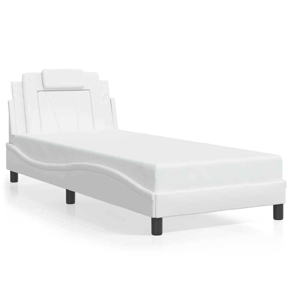 vidaXL Bettgestell "Viana" ohne Matratze Weiß 80x200 cm Kunstleder