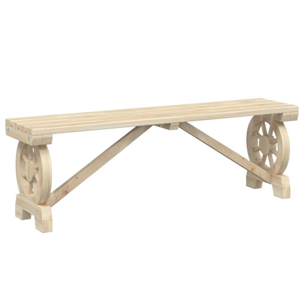 vidaXL Gartenbank 115 cm Massivholz Tanne