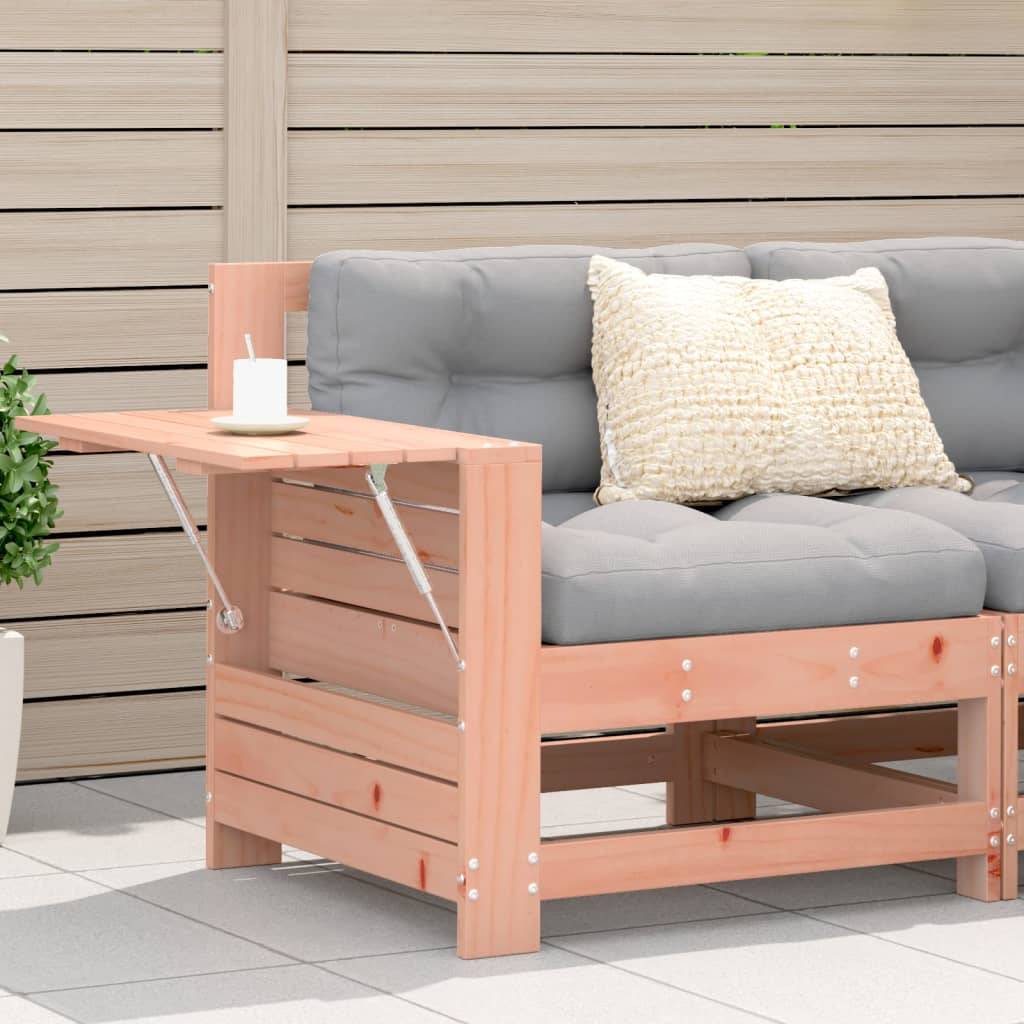 vidaXL Gartensofa mit Armlehne und Beistelltisch Massivholz Douglasie