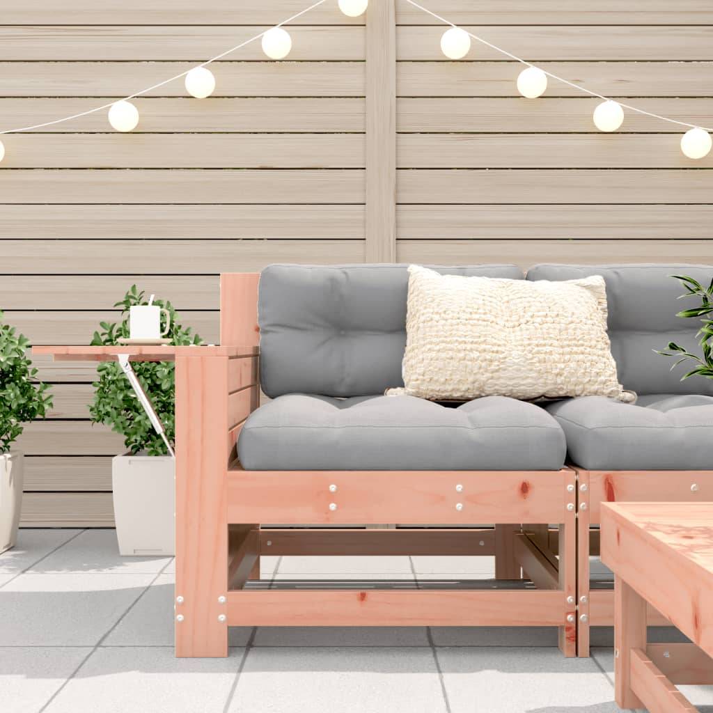 vidaXL Gartensofa mit Armlehne und Beistelltisch Massivholz Douglasie