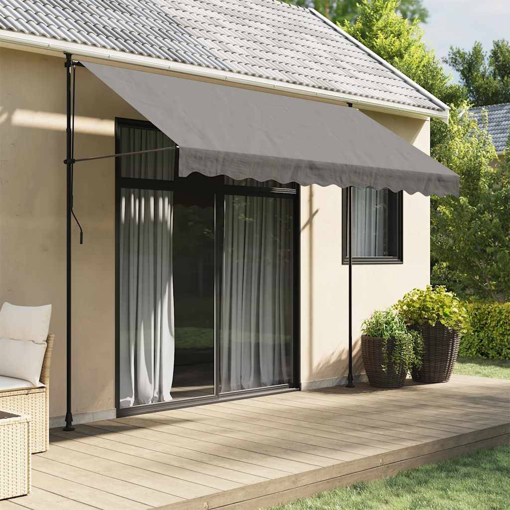vidaXL Markise Einziehbar Anthrazit 300x150 cm Stoff und Stahl