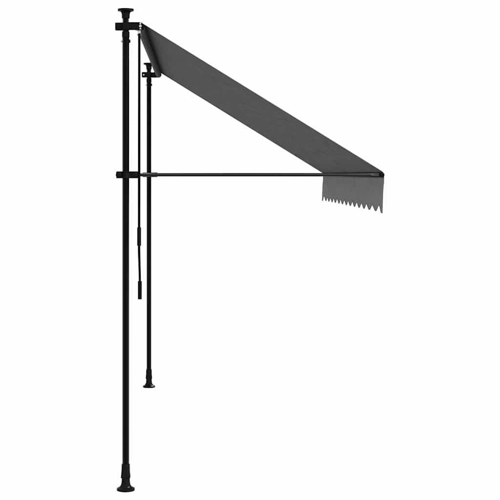 vidaXL Markise Einziehbar Anthrazit 300x150 cm Stoff und Stahl