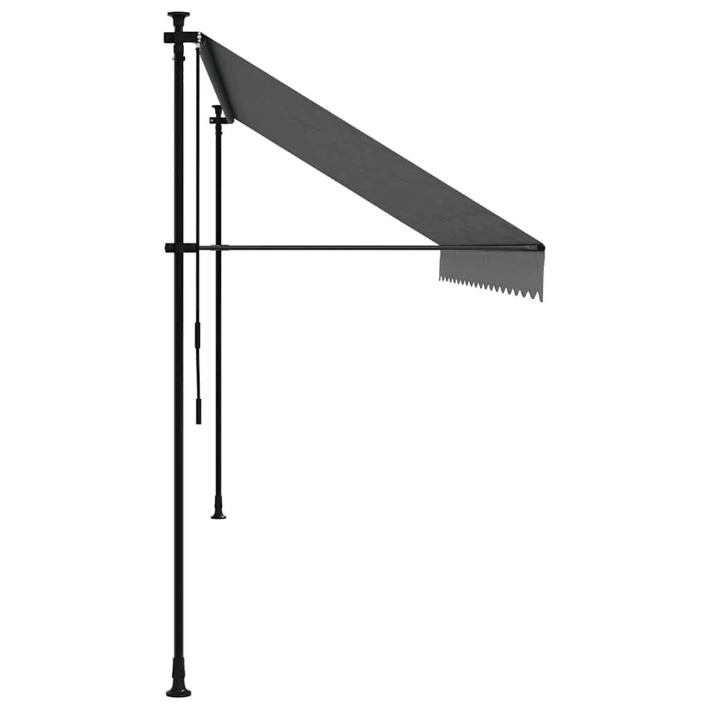 vidaXL Markise Einziehbar Anthrazit 400x150 cm Stoff und Stahl