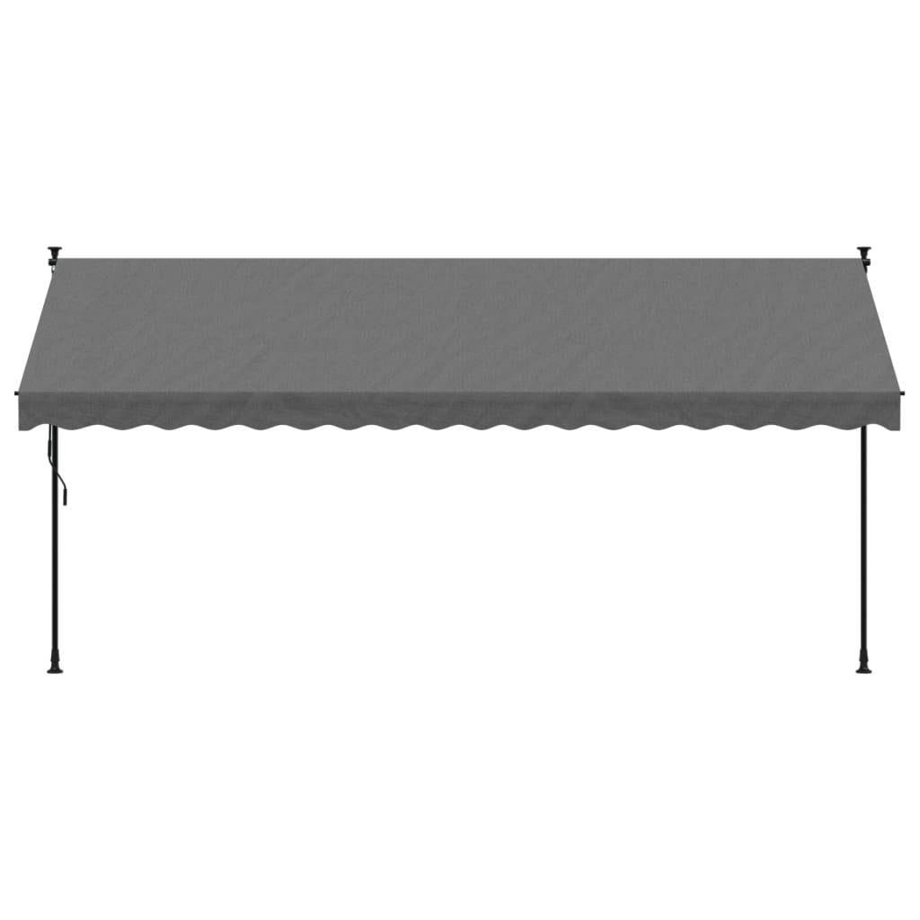 vidaXL Markise Einziehbar Anthrazit 400x150 cm Stoff und Stahl