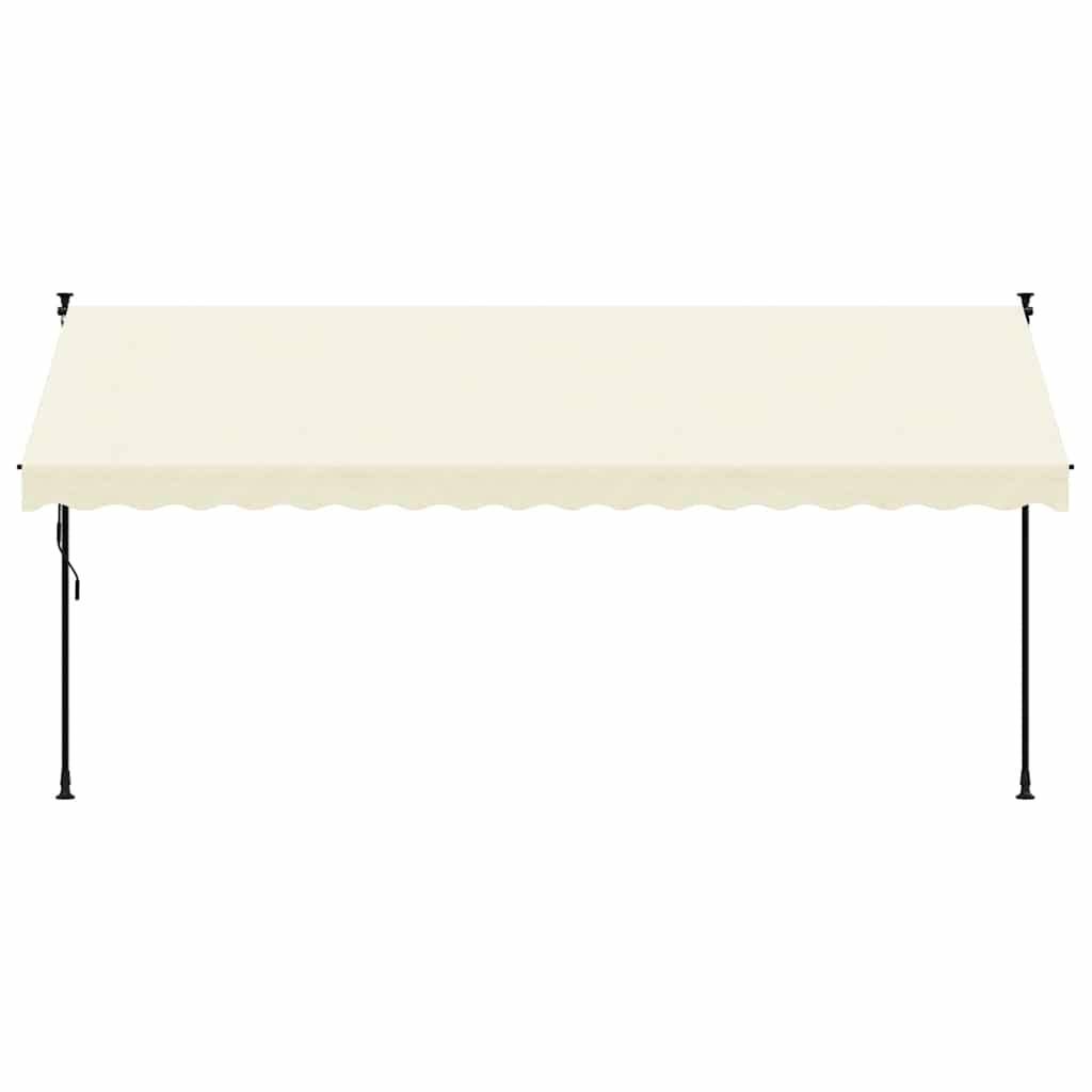 vidaXL Markise Einziehbar Creme 400x150 cm Stoff und Stahl