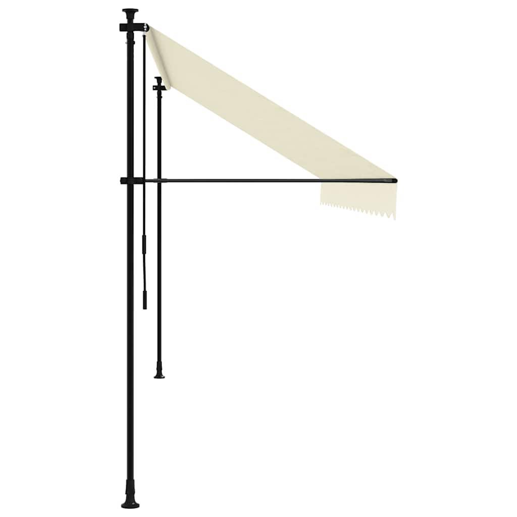 vidaXL Markise Einziehbar Creme 400x150 cm Stoff und Stahl