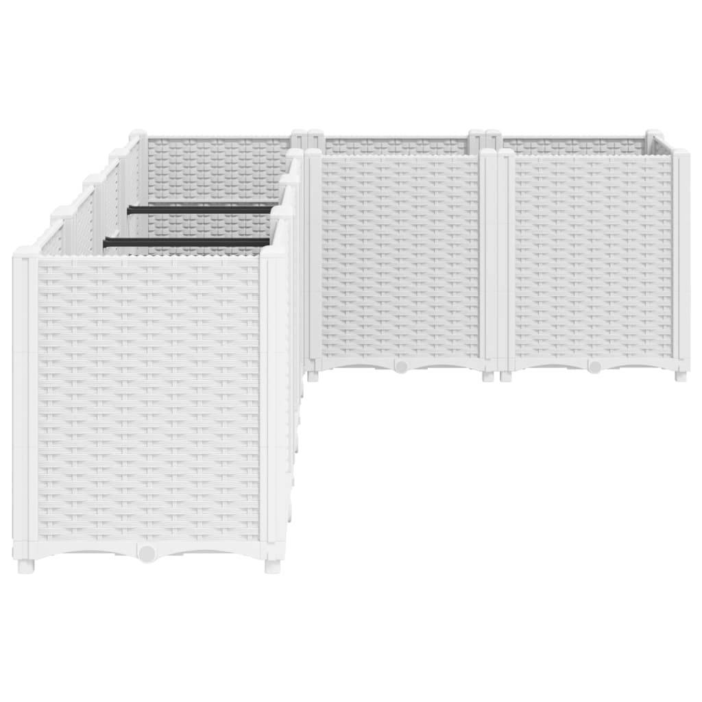 vidaXL Pflanzkübel Weiß 160x120x53 cm PP