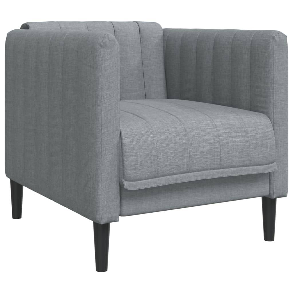 vidaXL 3-tlg. Sofagarnitur Hellgrau Stoff