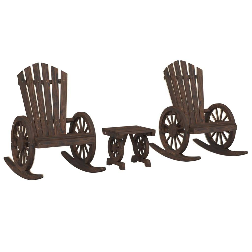 vidaXL 3-tlg. Garten-Lounge-Set Massivholz Tanne