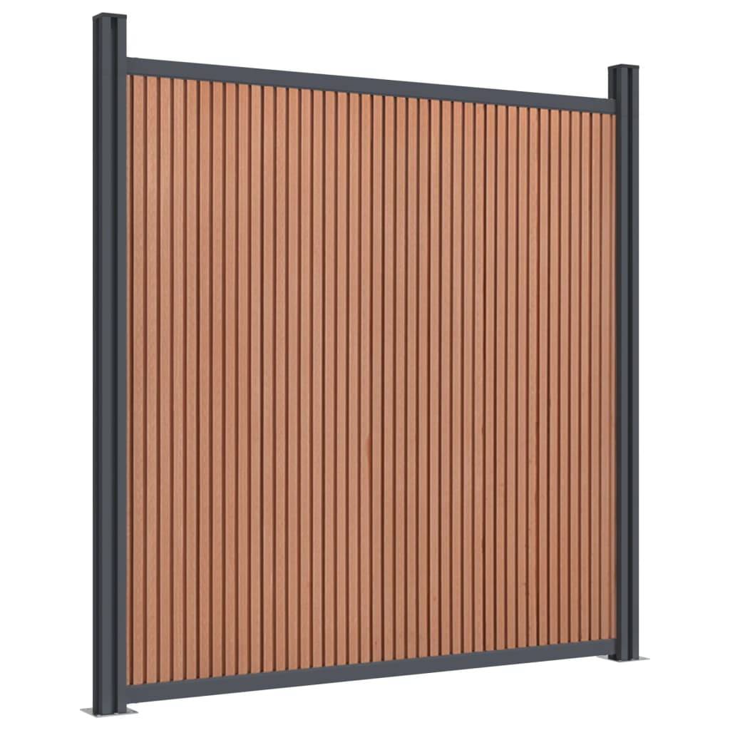 vidaXL Zaunelement Braun 1391x186 cm WPC
