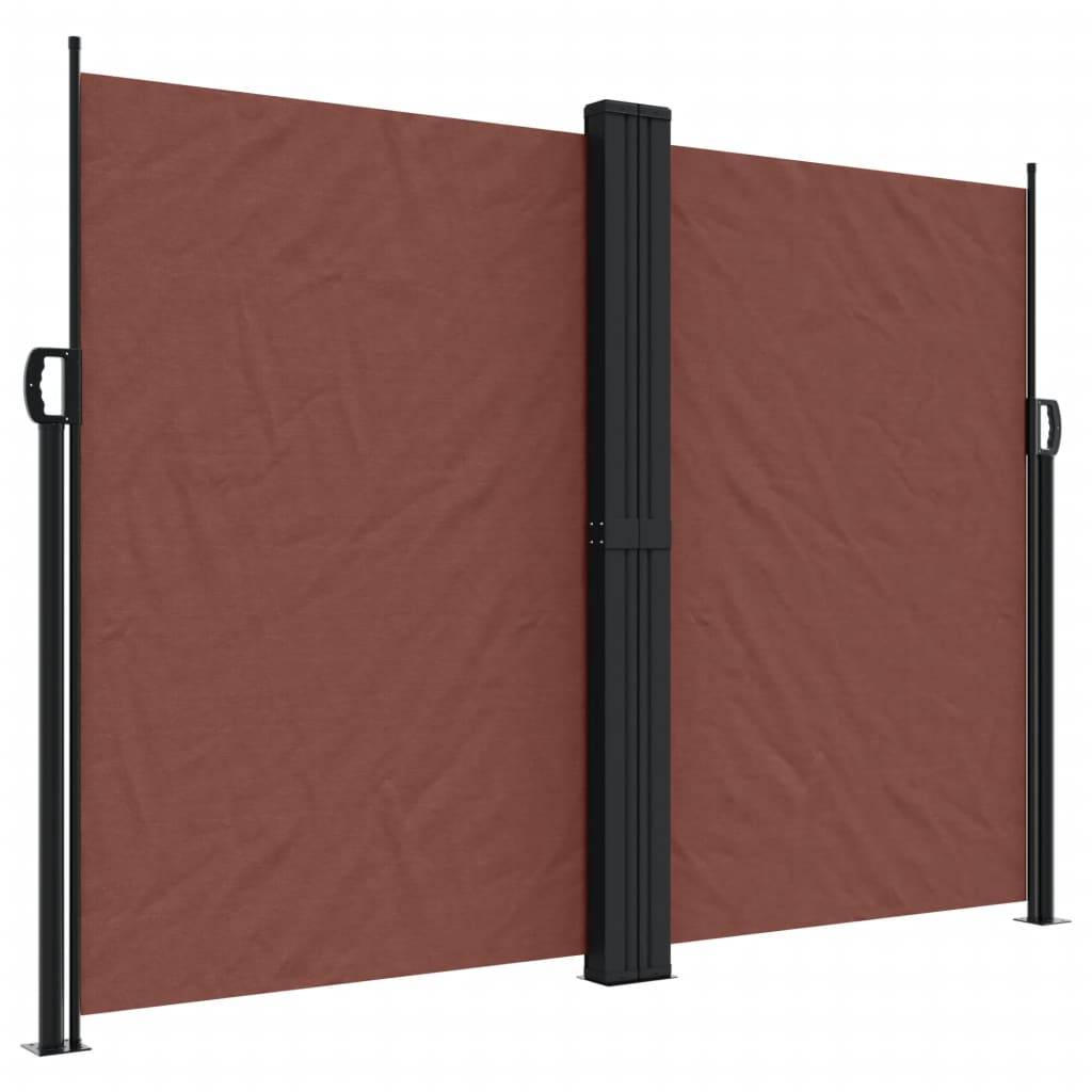 vidaXL Seitenmarkise Ausziehbar Braun 180x1200 cm