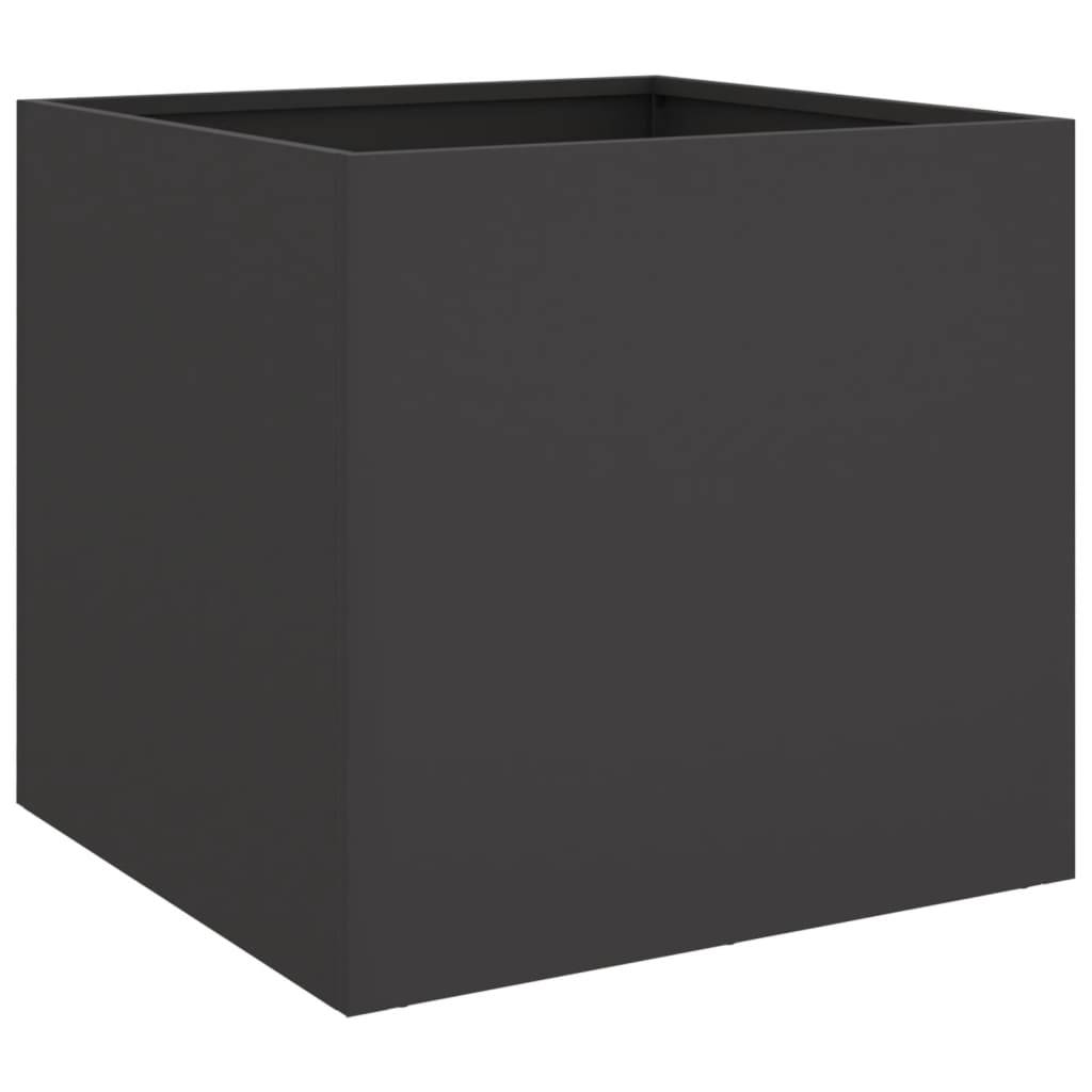 vidaXL Pflanzkübel Schwarz 42x40x39 cm Stahl
