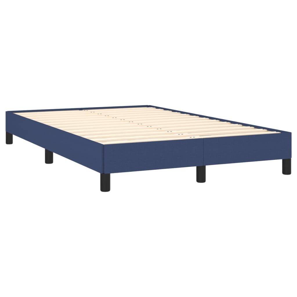 vidaXL Bettgestell ohne Matratze Blau 120x190 cm Stoff